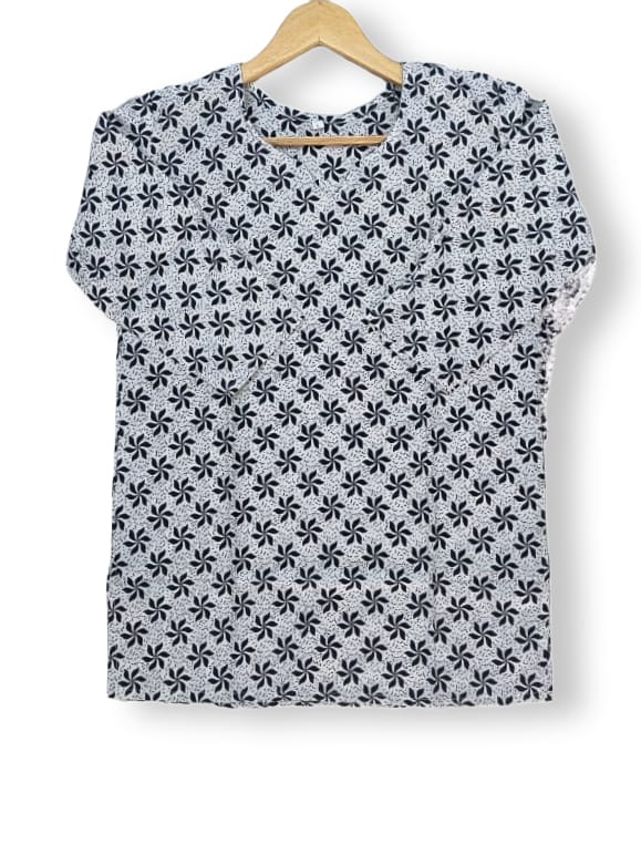 PRINTED COTTON SHORT KURTI